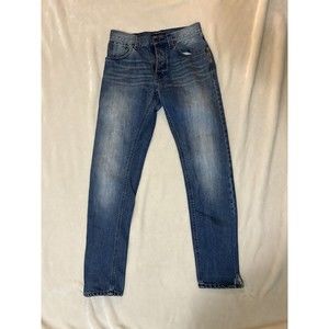 Nudie Steady Eddie Jeans Org Deep Sea Wash Mens Size 32X34 Organic Cotton 131738